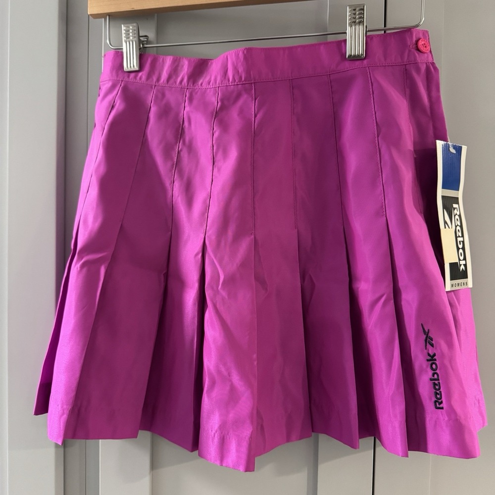 NWT VTG Reebok Hot Pink Tennis Skirt Athletic Sport Pleated Mini Skater Small